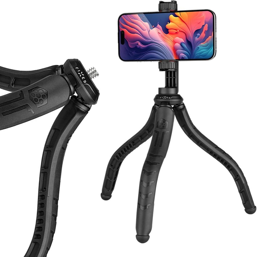 Uchwyt, kijek, statyw Fixed Creator Flexible Tripod do telefonów, gwint 1/4″, czarny