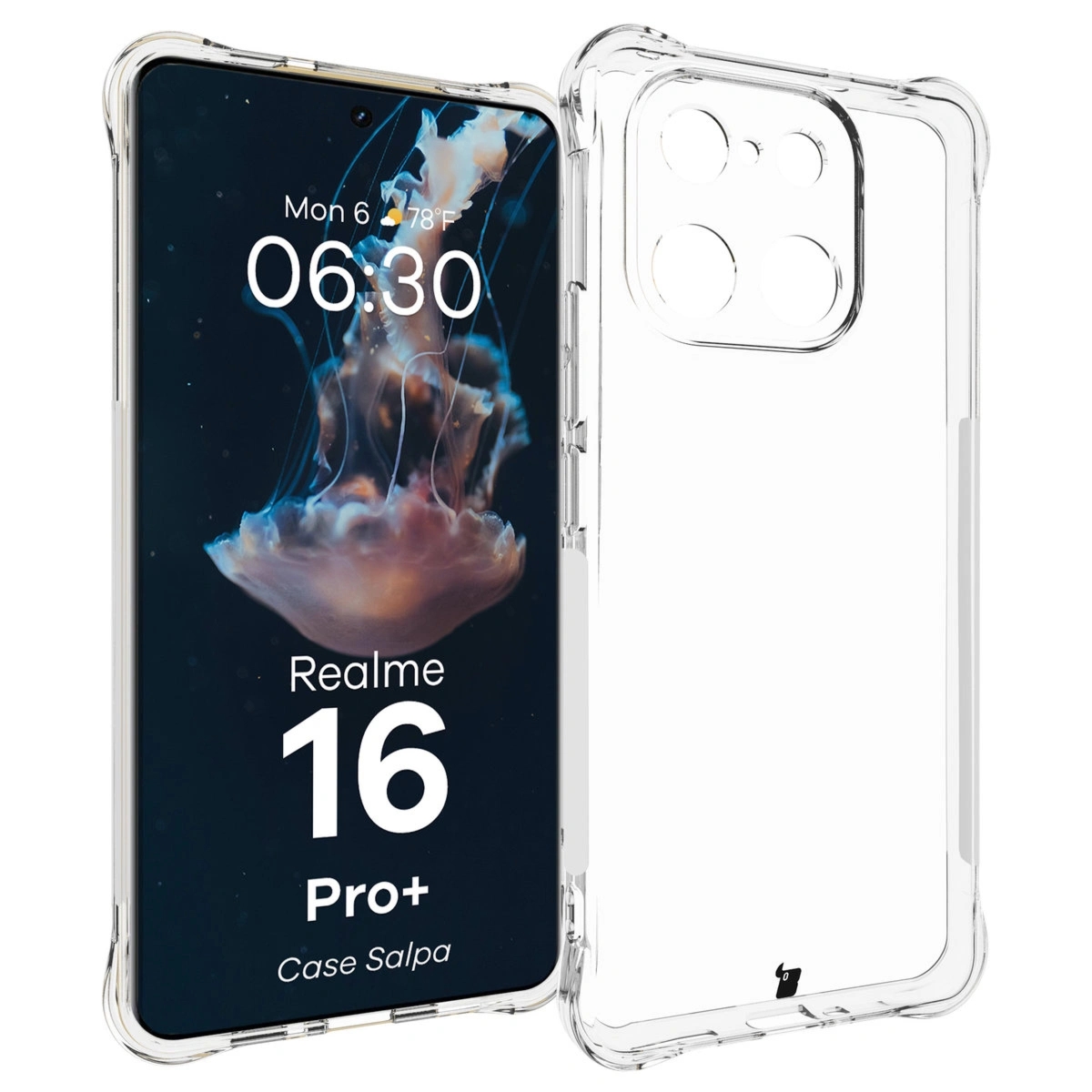 Elastyczne etui Bizon Case Salpa do Realme 16 Pro Plus 5G, przezroczyste