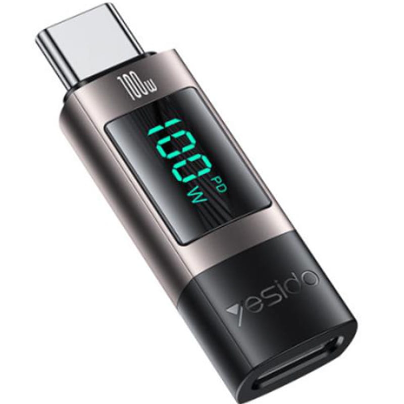 Image of Adapter / przejściówka Yesido OTG GS24 USB-C - USB-C, 100W, czarny