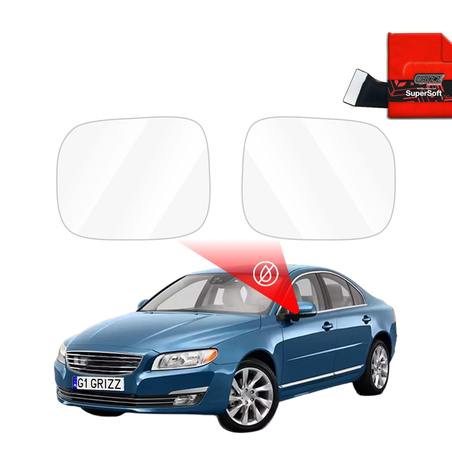 Folia przeciwdeszczowa Grizz Protector na lusterka do Volvo S80 (2006-2016)