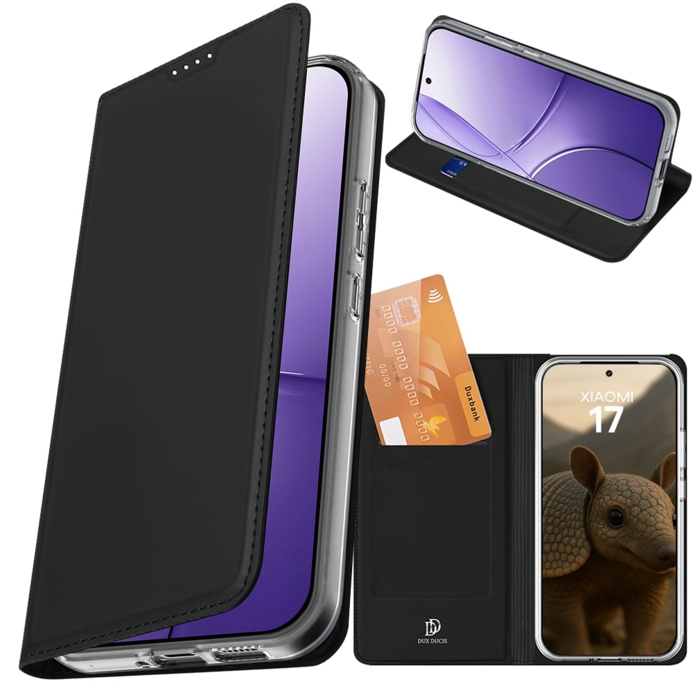 Etui z klapką Dux Ducis Skin Pro do Xiaomi 17, czarne