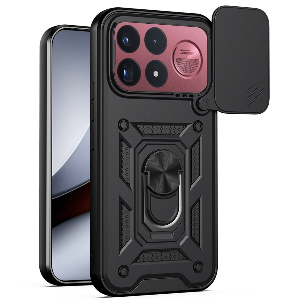 Etui z ochroną aparatu Techsuit CamShield Series do Xiaomi POCO F9 Ultra, czarne