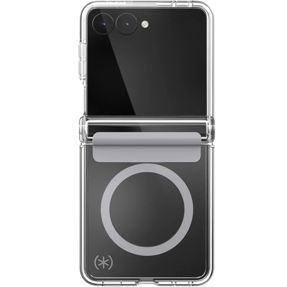 Etui Speck Presidio Perfect-Clear Fold do MagSafe do Galaxy Z Flip8, przezroczysto-szare