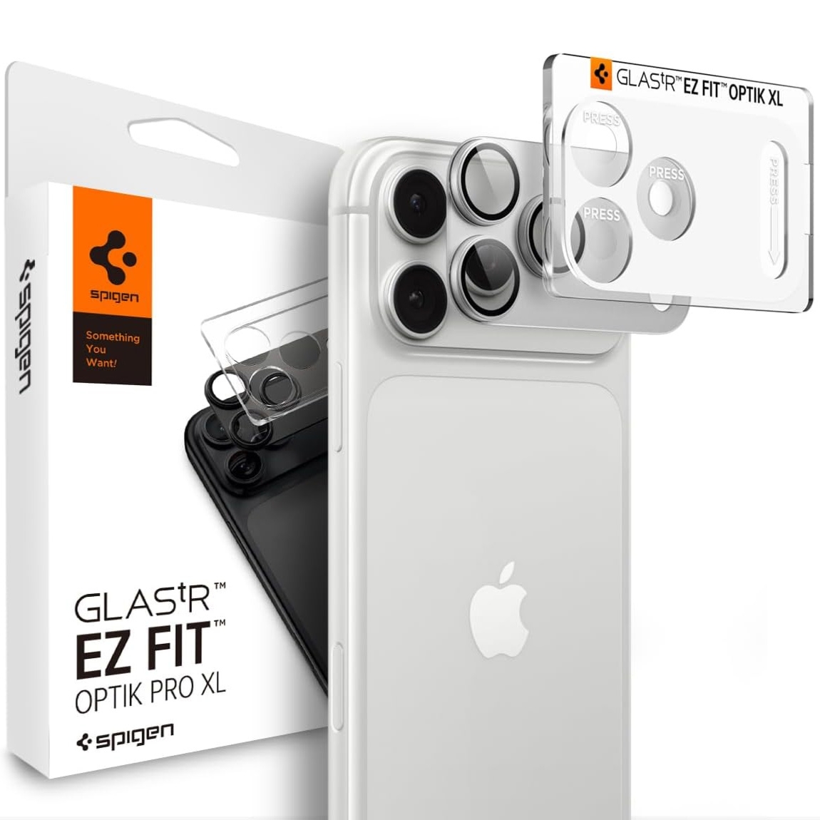 OUTLET: Szkło na aparat Spigen Glas.tR Ez Fit Optik Pro XL 1-Pack do iPhone 18 Pro Max, srebrne