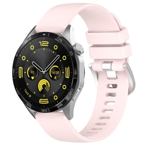 Image of Pasek Bizon Strap Watch Silicone Pro do Huawei Watch GT 5 Pro/GT 5/GT 4 46mm, pudrowy róż