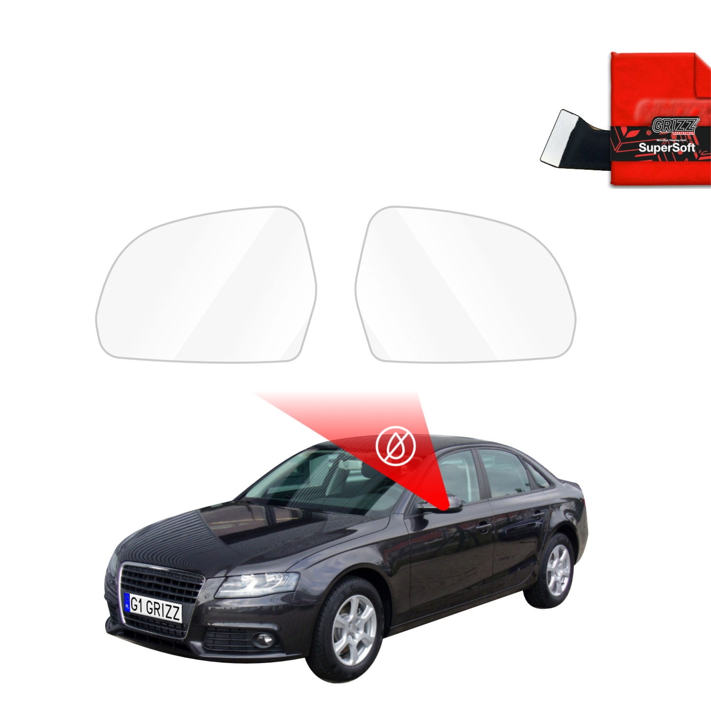 Folia przeciwdeszczowa Grizz Protector na lusterka do Audi A4 B8 Sedan (2007-2011)