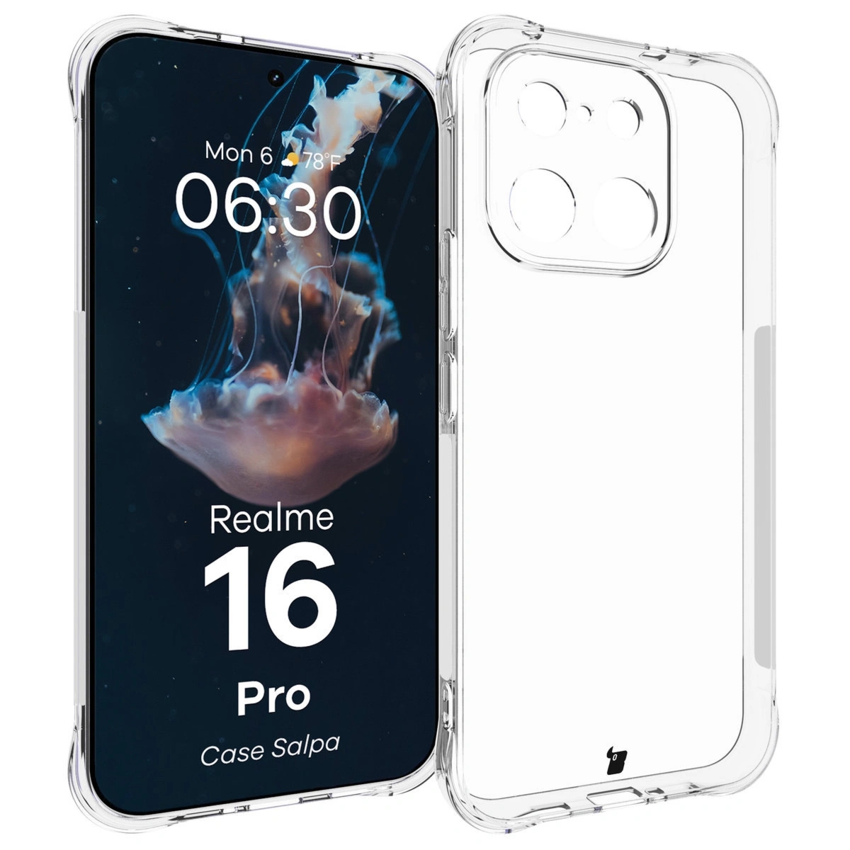 Elastyczne etui Bizon Case Salpa do Realme 16 Pro 5G, przezroczyste