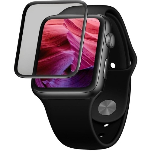 Image of Szkło hartowane Fixed 3D Tempered Glass do Apple Watch SE 2022/ SE/ 6/ 5/ 4 40 mm, czarna ramka