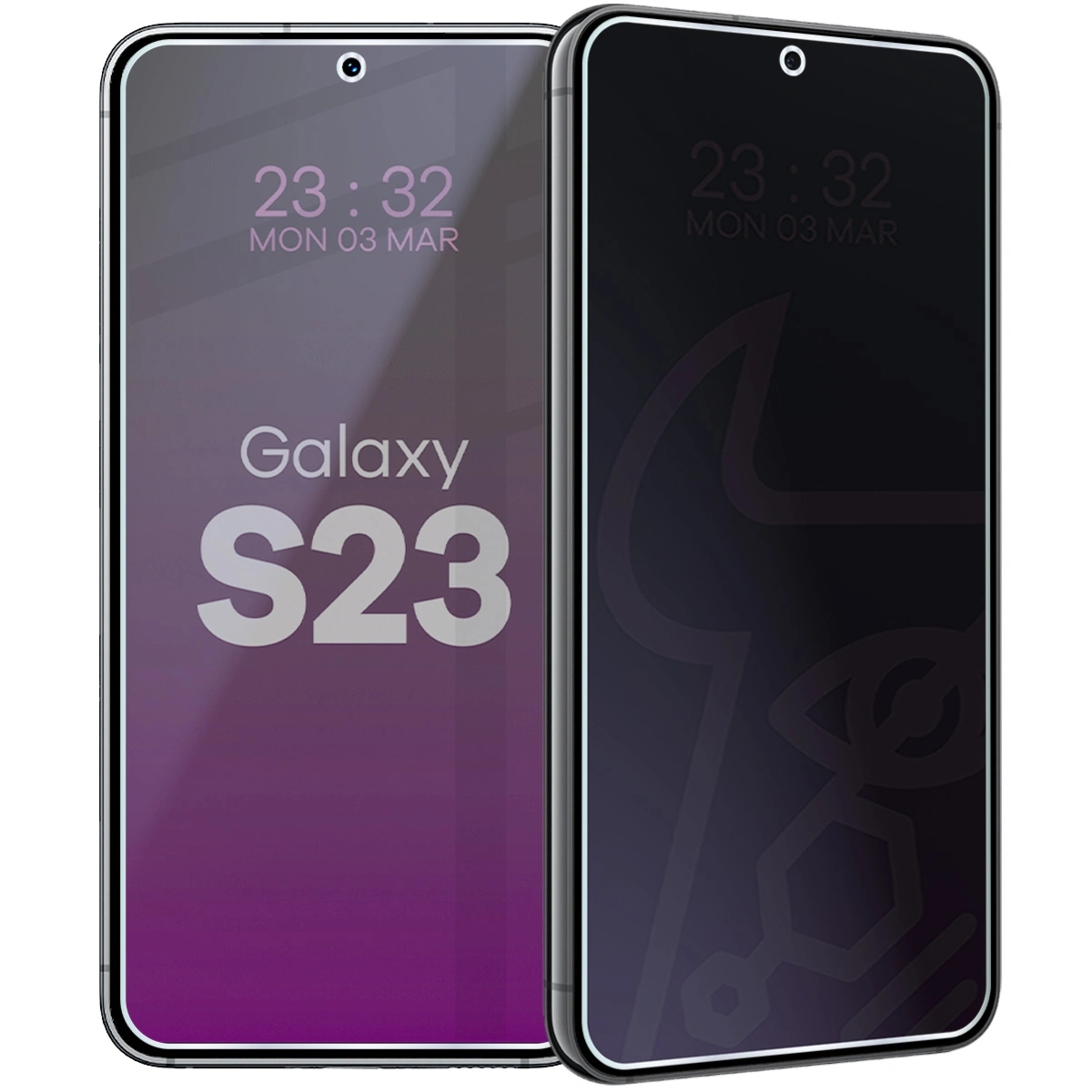 Prywatyzujące szkło hybrydowe Bizon Hybrid Shadow do Galaxy S23, matowe
