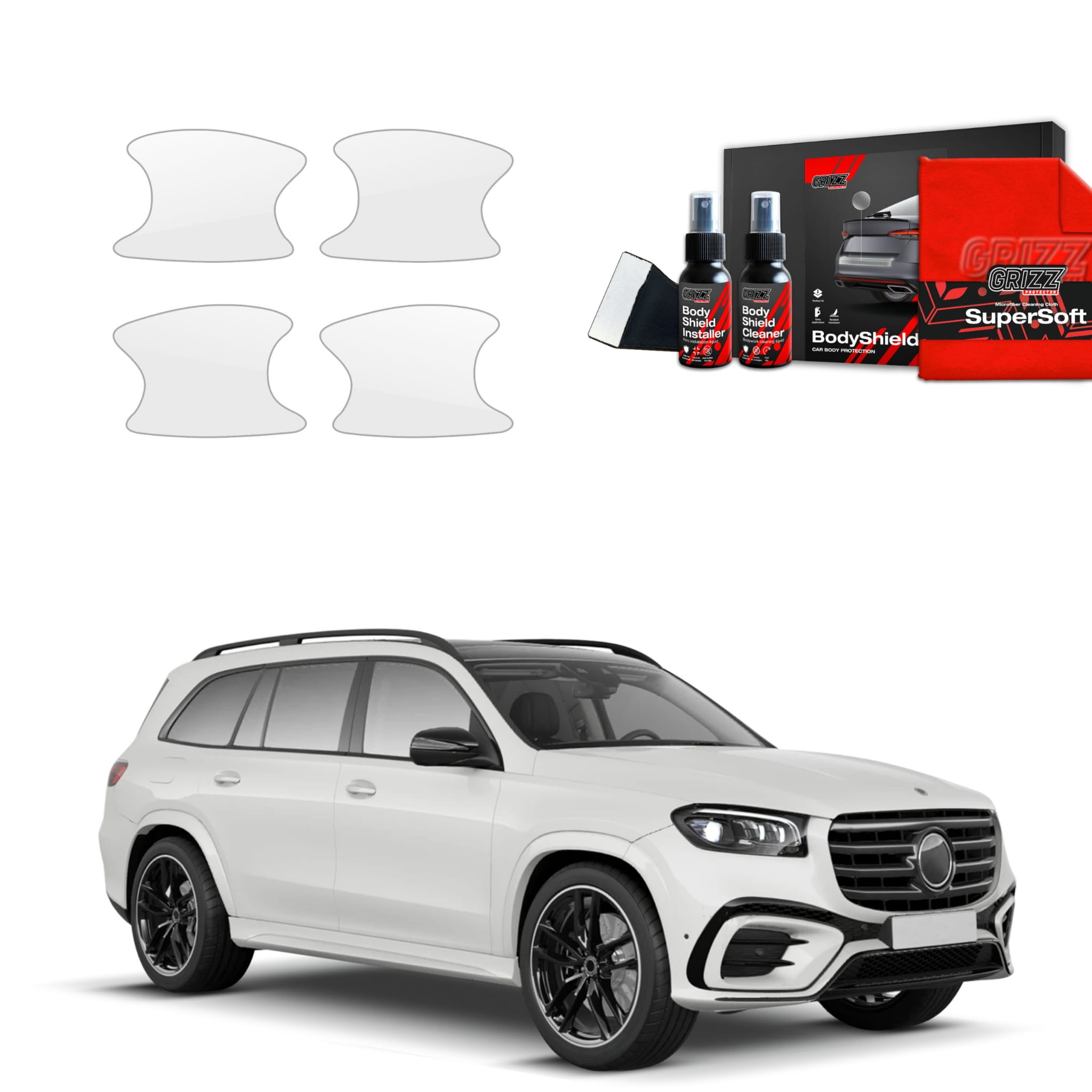 4w1 Folia ochronna Grizz Protector pod klamki do Mercedes GLS 450d (2023-2025)