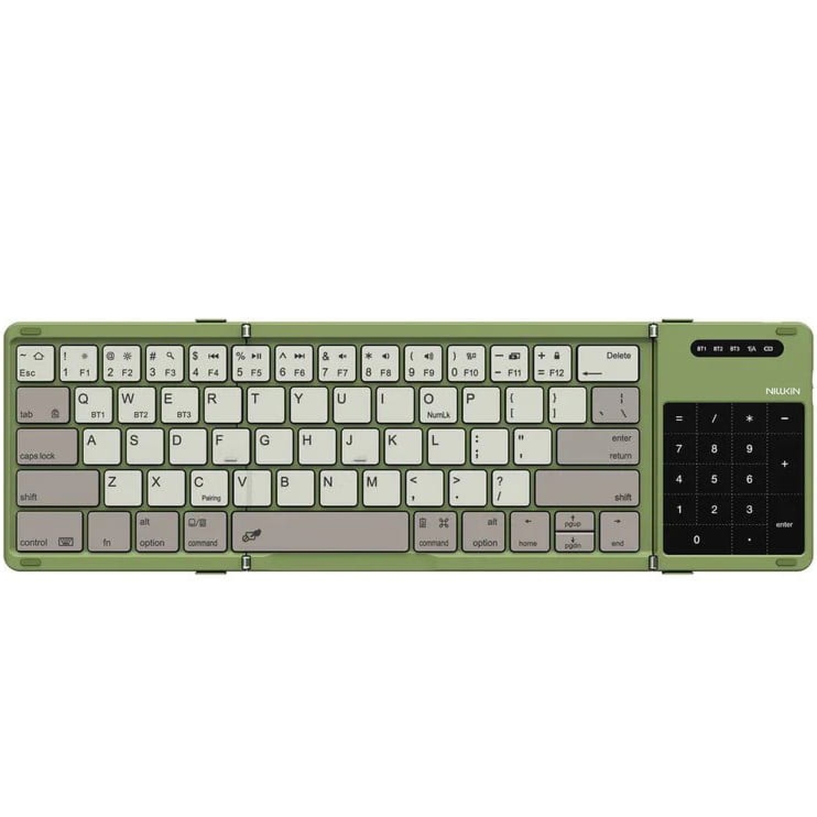 OUTLET: Kompaktowa klawiatura składana, Bluetooth z Touchpadem, Nillkin Pocket Keyboard, zielona