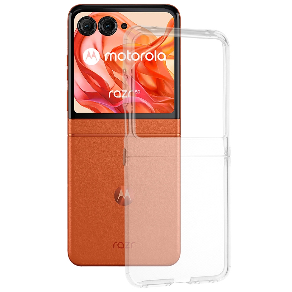Etui Techsuit Clear Silicone do Motorola Razr 50, Motorola Razr 60, Motorola Razr 70, przezroczyste