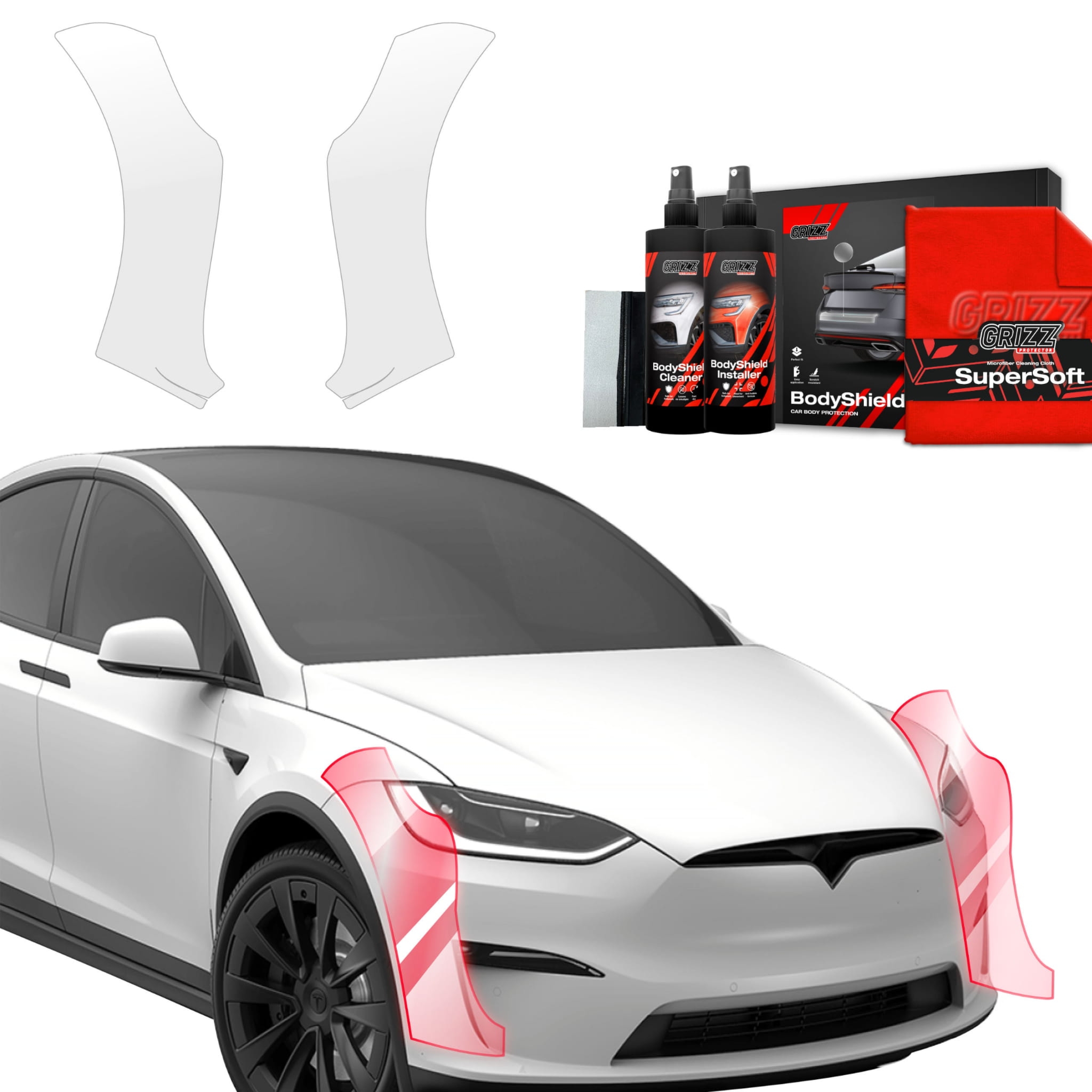 2w1 Folia ochronna Grizz Protector na zderzak do Tesla Model X (2021-2026)