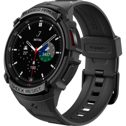 Image of Etui z paskiem Spigen Rugged Armor Pro do Galaxy Watch 6 Classic 47 mm, czarne matowe