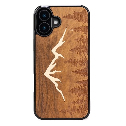 Image of Drewniane etui do iPhone 16 Plus, Bewood Góry Imbuia