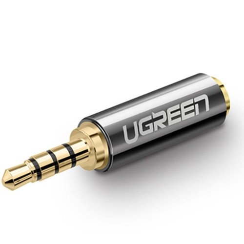 Image of Adapter Ugreen przejściówka audio z 2,5mm mini jack (męski) na 3.5mm (żeński), 1 szt., czarny