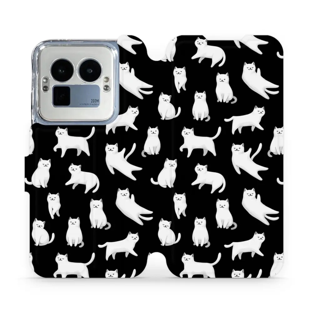 Etui z klapką do Realme GT 8 Pro, Mobiwear Book, kotki luna