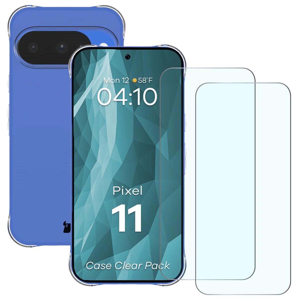 Elastyczne etui + 2x szkło hartowane Bizon Case Clear Pack do Google Pixel 11