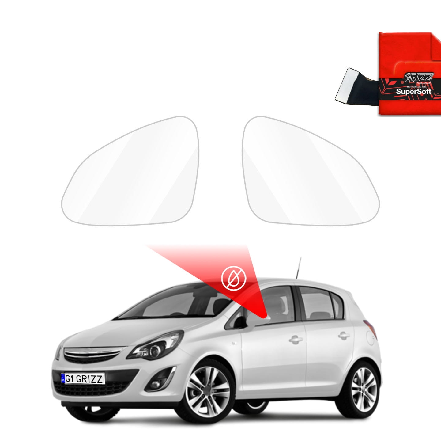 Folia przeciwdeszczowa Grizz Protector na lusterka do Opel Corsa D (2006-2014)