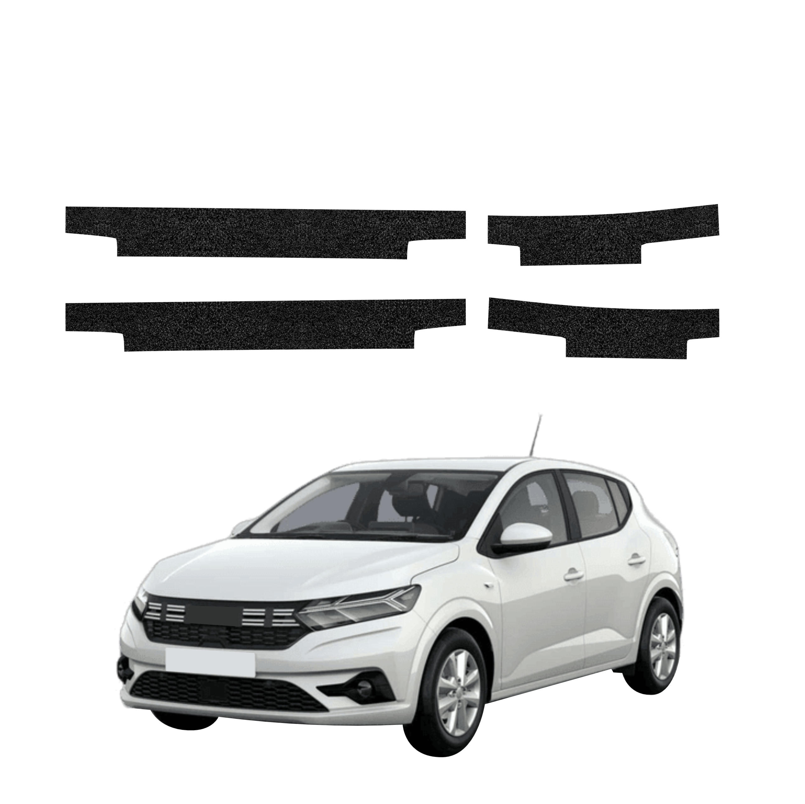 4w1 Czarna powłoka techniczna Grizz Protector na progi Dacia Sandero (2020-2026)