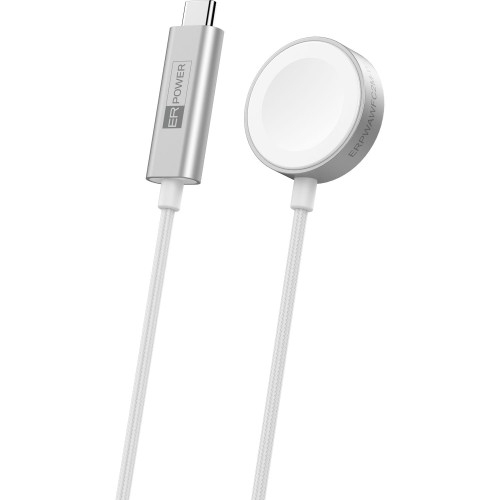 Image of OUTLET: Ładowarka magnetyczna, indukcyjna do Apple Watch ER USB-C, 2 m, 7,5W, biała