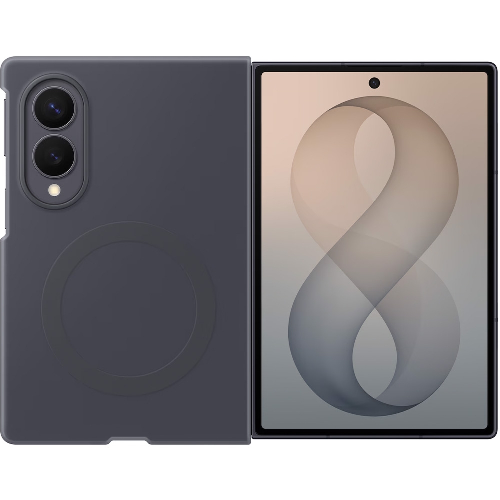 Etui + 2x folia antyrefleksyjna na przedni ekran Samsung Silicone Magnet Case do Galaxy Z Fold8, do MagSafe, grafitowe
