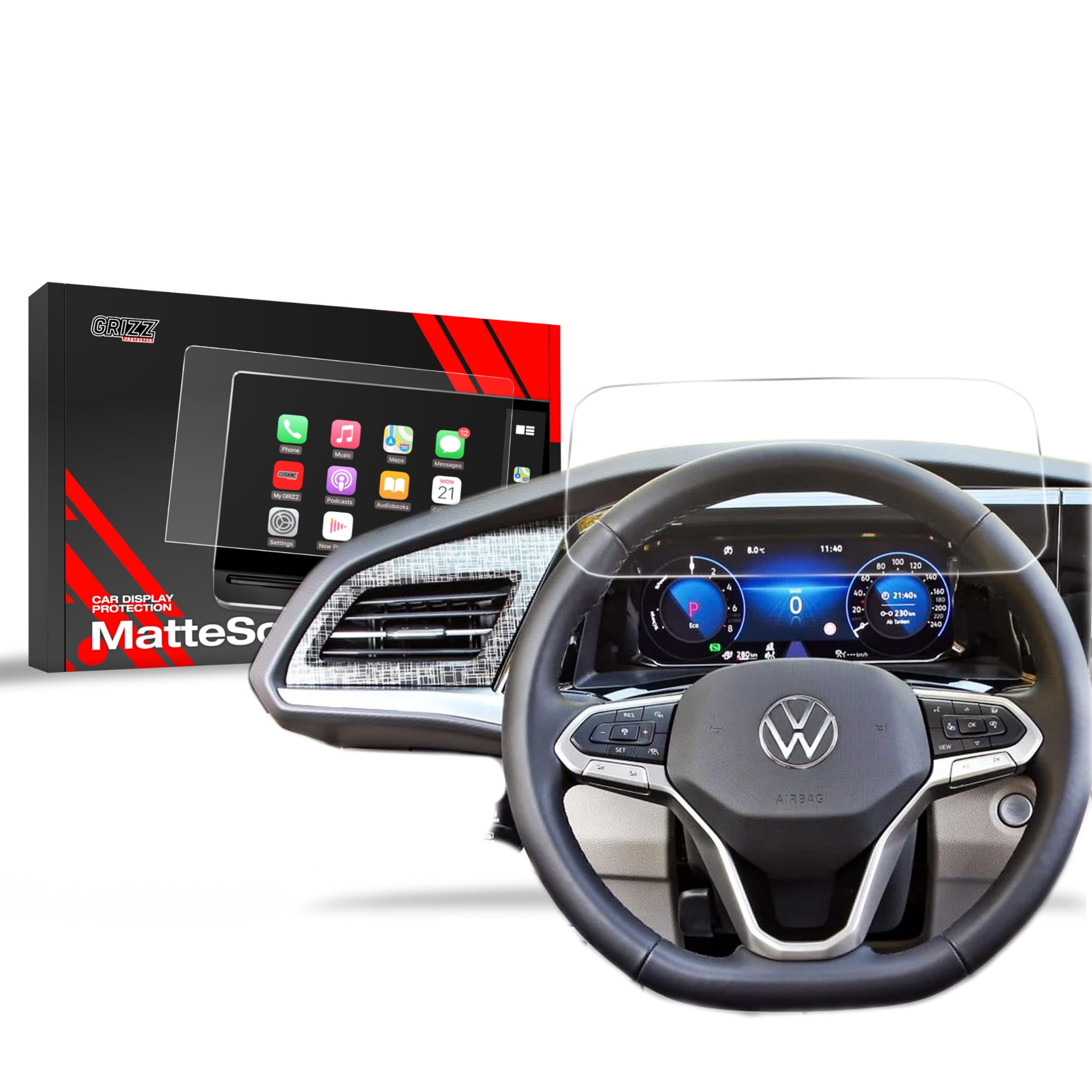 Folia antyodciskowa Grizz Protector do Volkswagen VW Multivan 4 Virtual Cockpit 10,25″ (2021-2024)