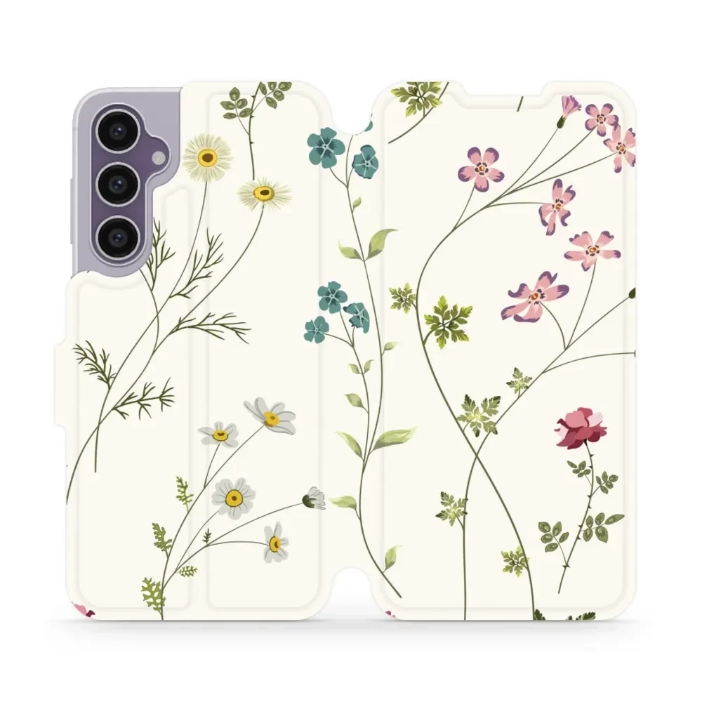 Etui z klapką do Galaxy S23 FE, Mobiwear Book, polne kwiaty