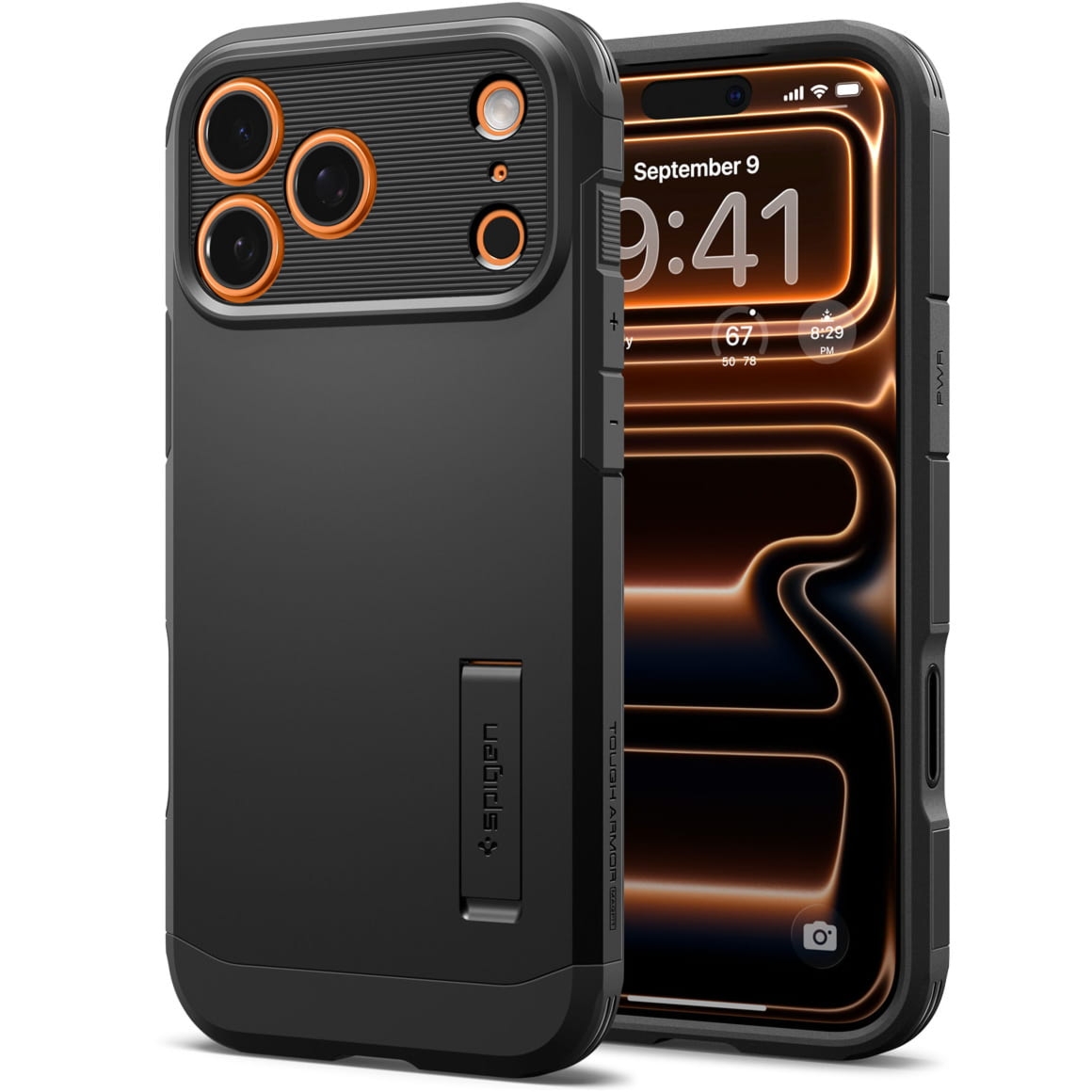Etui Spigen Tough Armor T Mag (CC) do MagSafe do iPhone 17 Pro Max, czarne