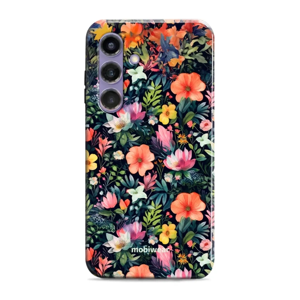 Etui ochronne do Galaxy S24 Plus, Mobiwear Elite Pro, kolorowo-kwieciste