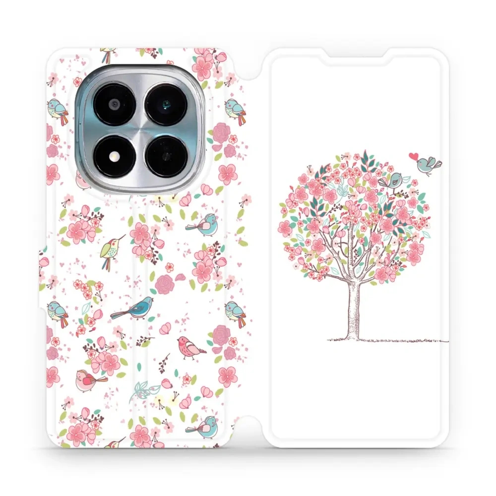 Etui z klapką do Xiaomi POCO M8 Pro 5G, Mobiwear Book, różowy gaj
