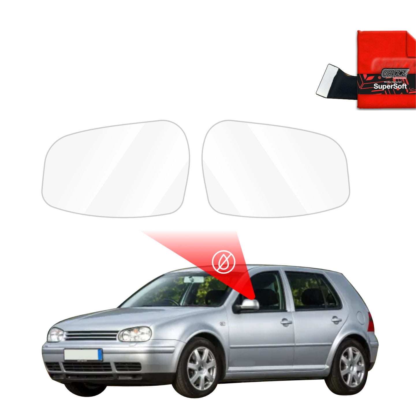 Folia przeciwdeszczowa Grizz Protector na lusterka do Volkswagen Golf 4 hatchback 5D (1997-2003)