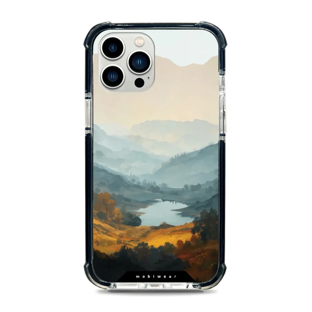 Etui ochronne do iPhone 12 Pro Max do MagSafe, Mobiwear Elite Bumper, jezioro w dolinie