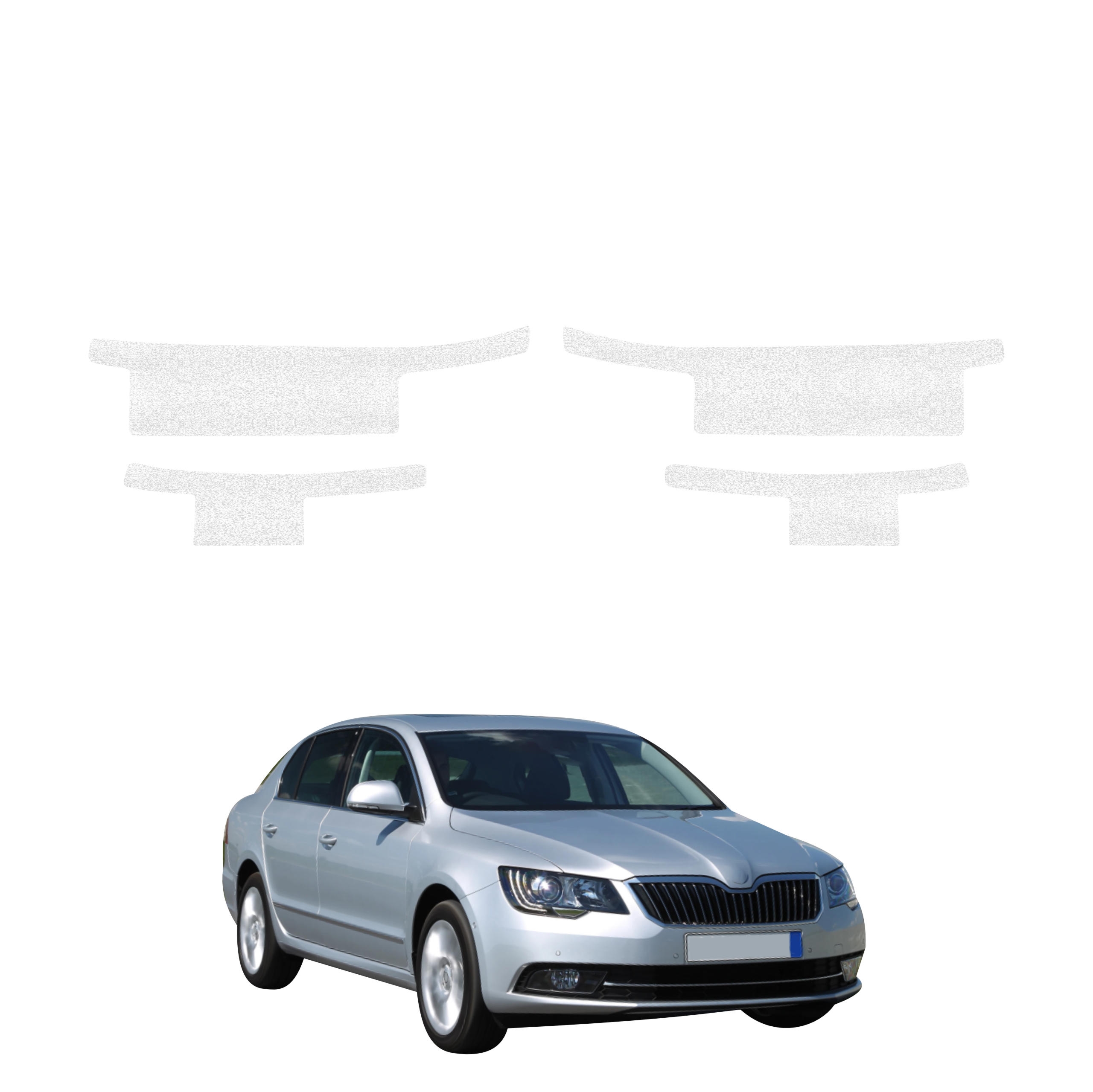 4w1 Biała powłoka techniczna Grizz Protector na progi Skoda Superb 2 Facelifting (2013-2015)