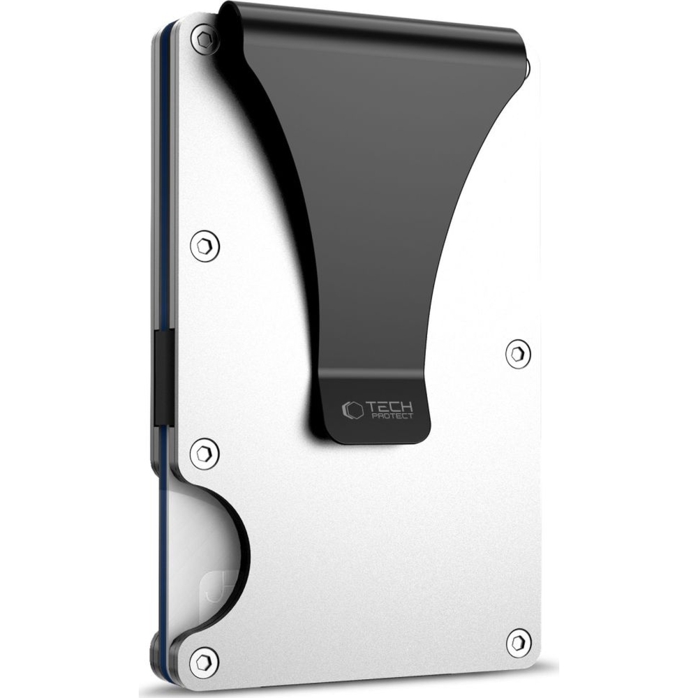 Portfel na karty z ochroną RFID Tech-Protect Thorn, srebrny