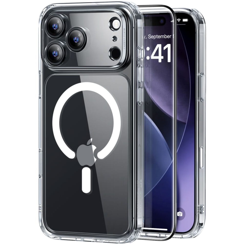 Zestaw etui + szkło, ESR Classic Hybrid MagSafe & Tempered Glass do iPhone 17 Pro Max, przezroczyste