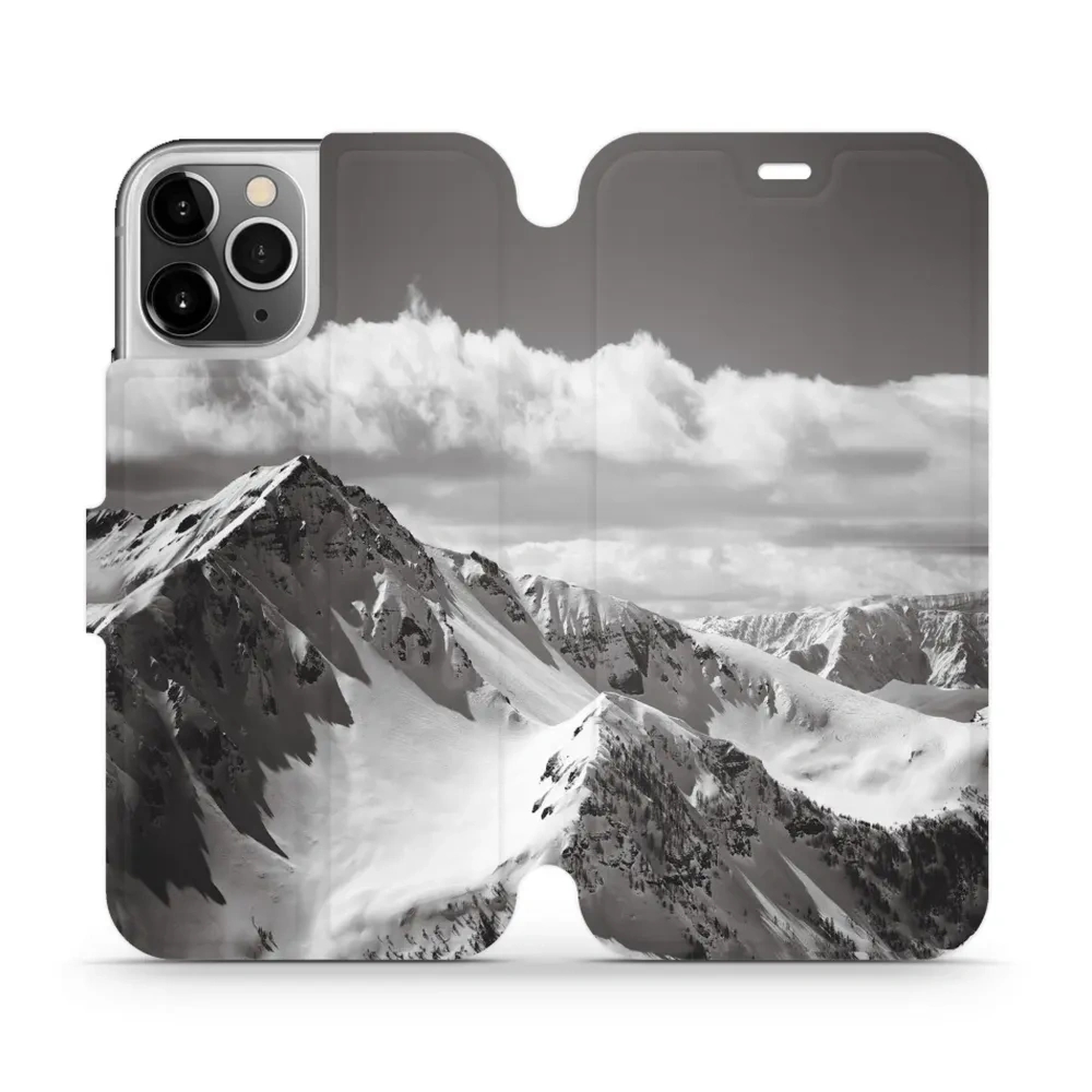 Etui z klapką do iPhone 12 Pro, Mobiwear Book, górski szczyt