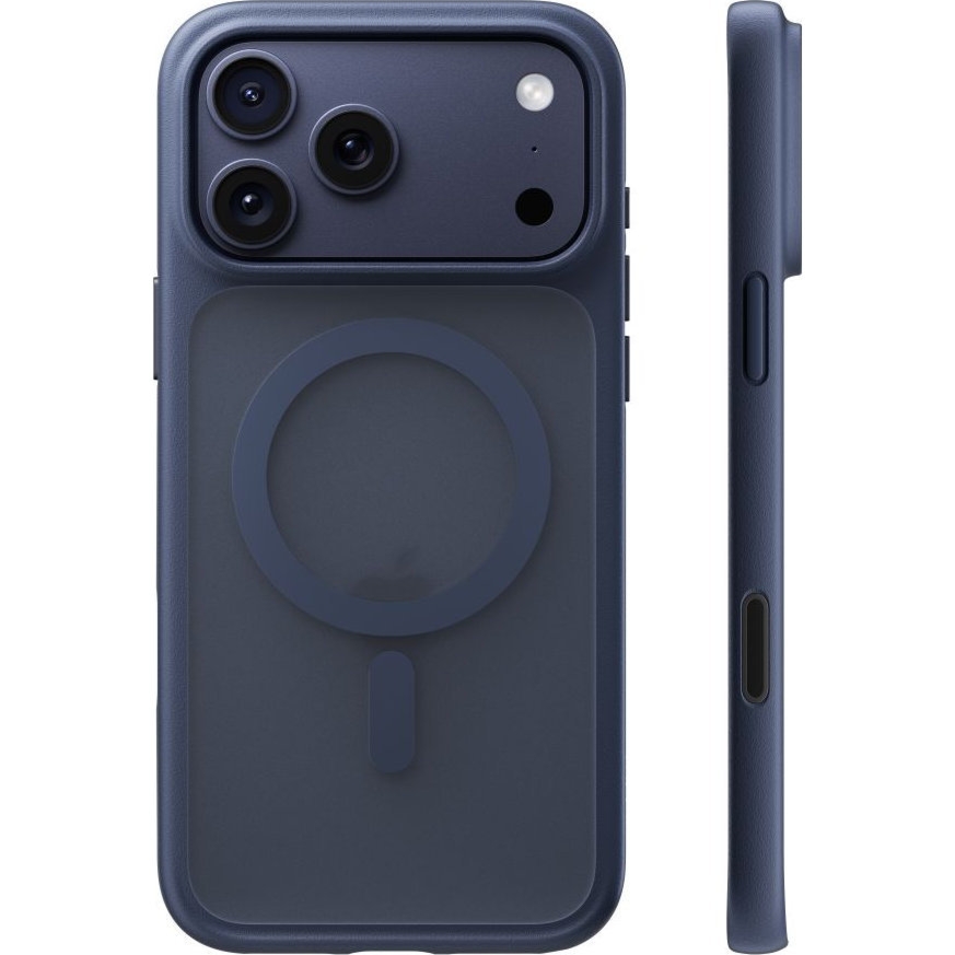 Etui Torras Guardian-Mag do MagSafe do iPhone 17 Pro, przydymione z granatową ramką