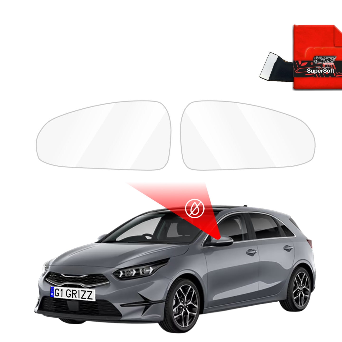 Folia przeciwdeszczowa Grizz Protector na lusterka do Kia Ceed (2018-2025)