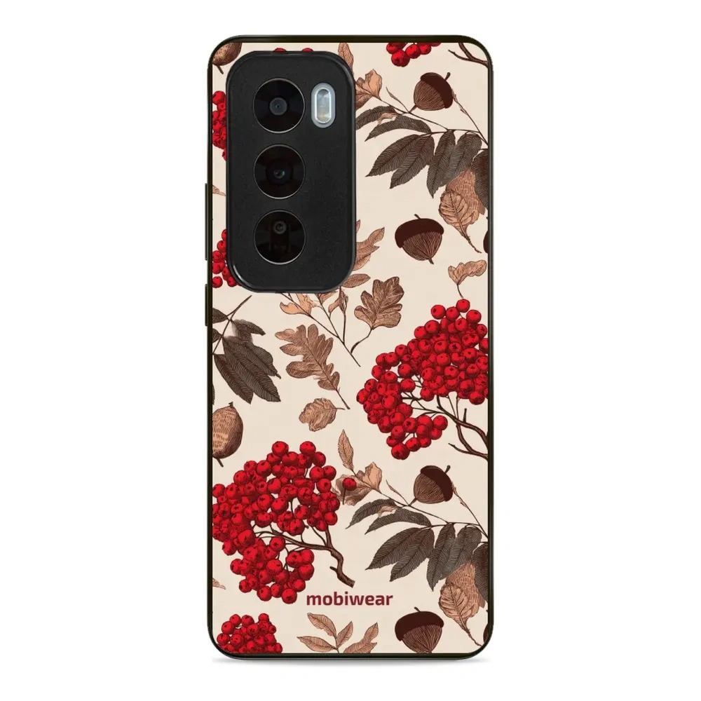 Etui ochronne do OPPO Reno12 Pro, Mobiwear Glossy Case, jarzębina na ecru