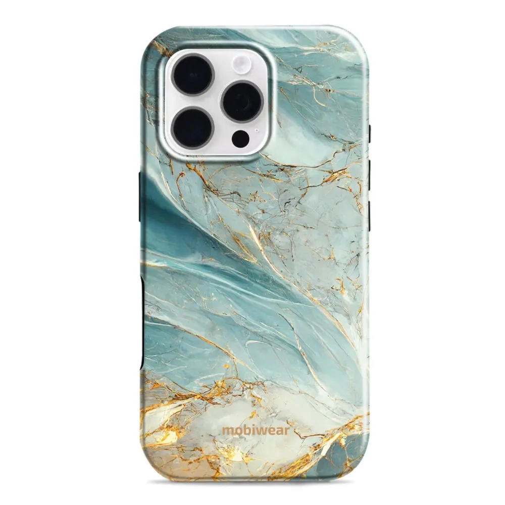 Etui ochronne do iPhone 16 Pro, Mobiwear Elite Pro, żyła lazuru