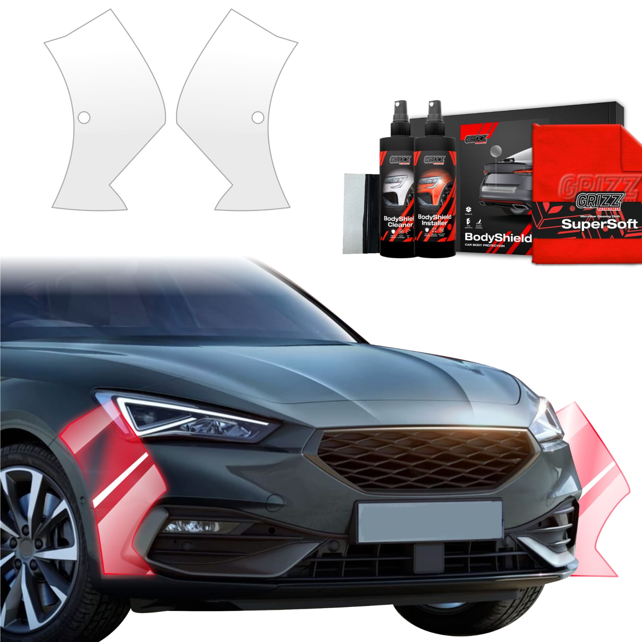 2w1 Folia ochronna Grizz Protector na zderzak do Seat Leon (2024-2026)
