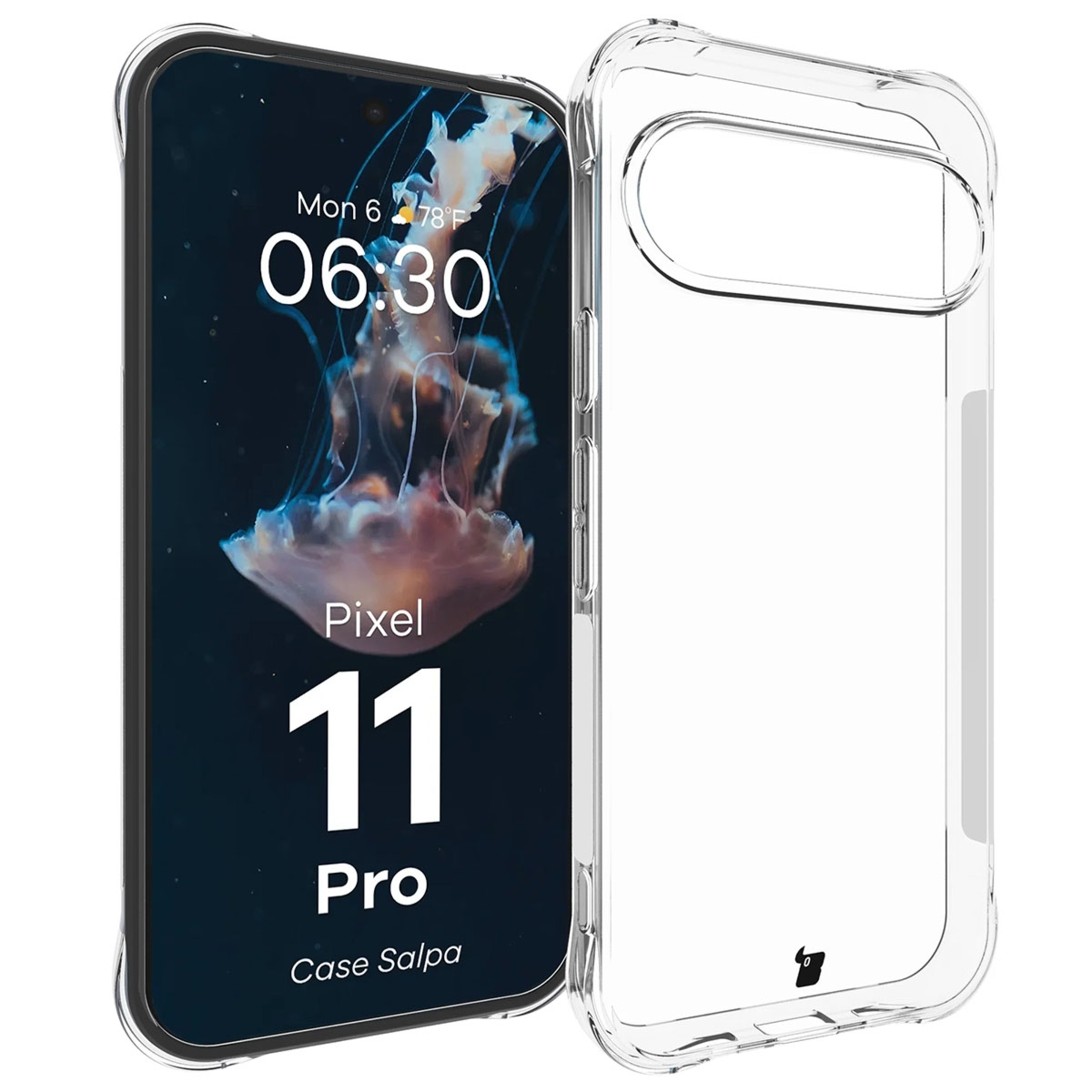 Elastyczne etui Bizon Case Salpa do Google Pixel 11 Pro, przezroczyste