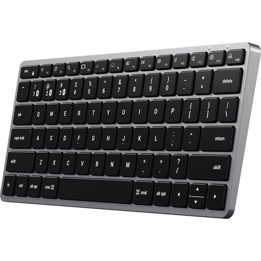 Image of Aluminiowa klawiatura membranowa, Satechi Slim X1, Bluetooth 5.0 + USB-C, szara