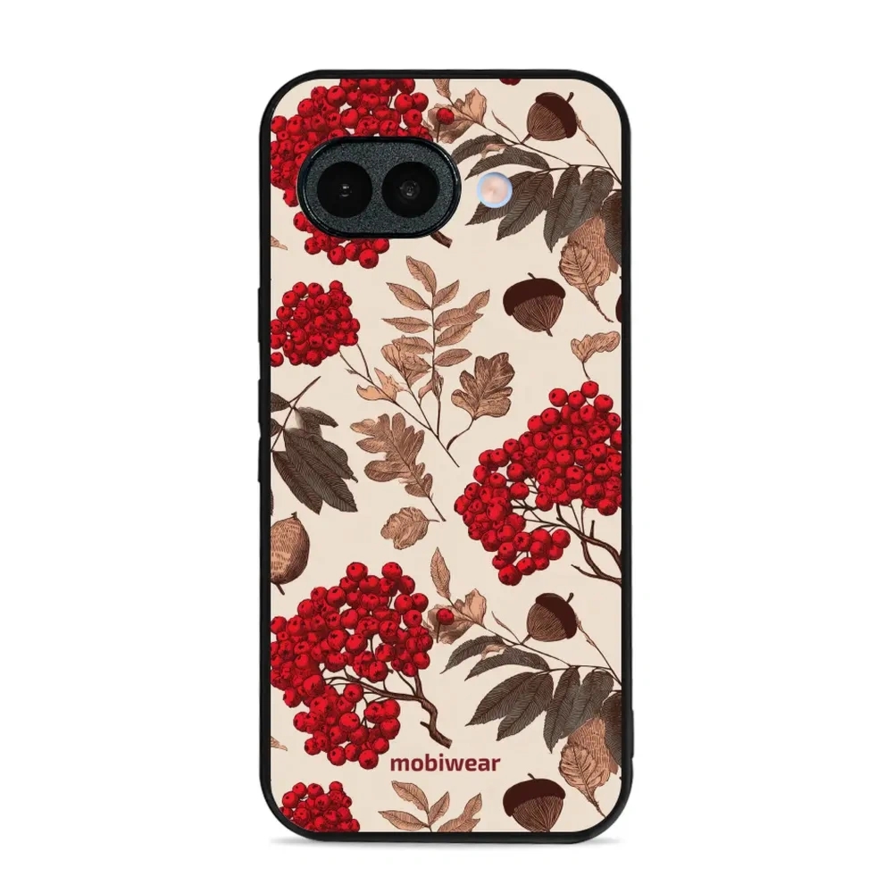 Etui ochronne do Google Pixel 10a, Mobiwear Glossy Case, jarzębina na ecru