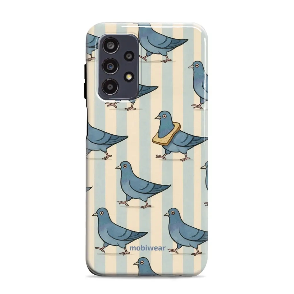 Etui ochronne do Galaxy A23 4G, Mobiwear Elite Pro, błękitne gołębie