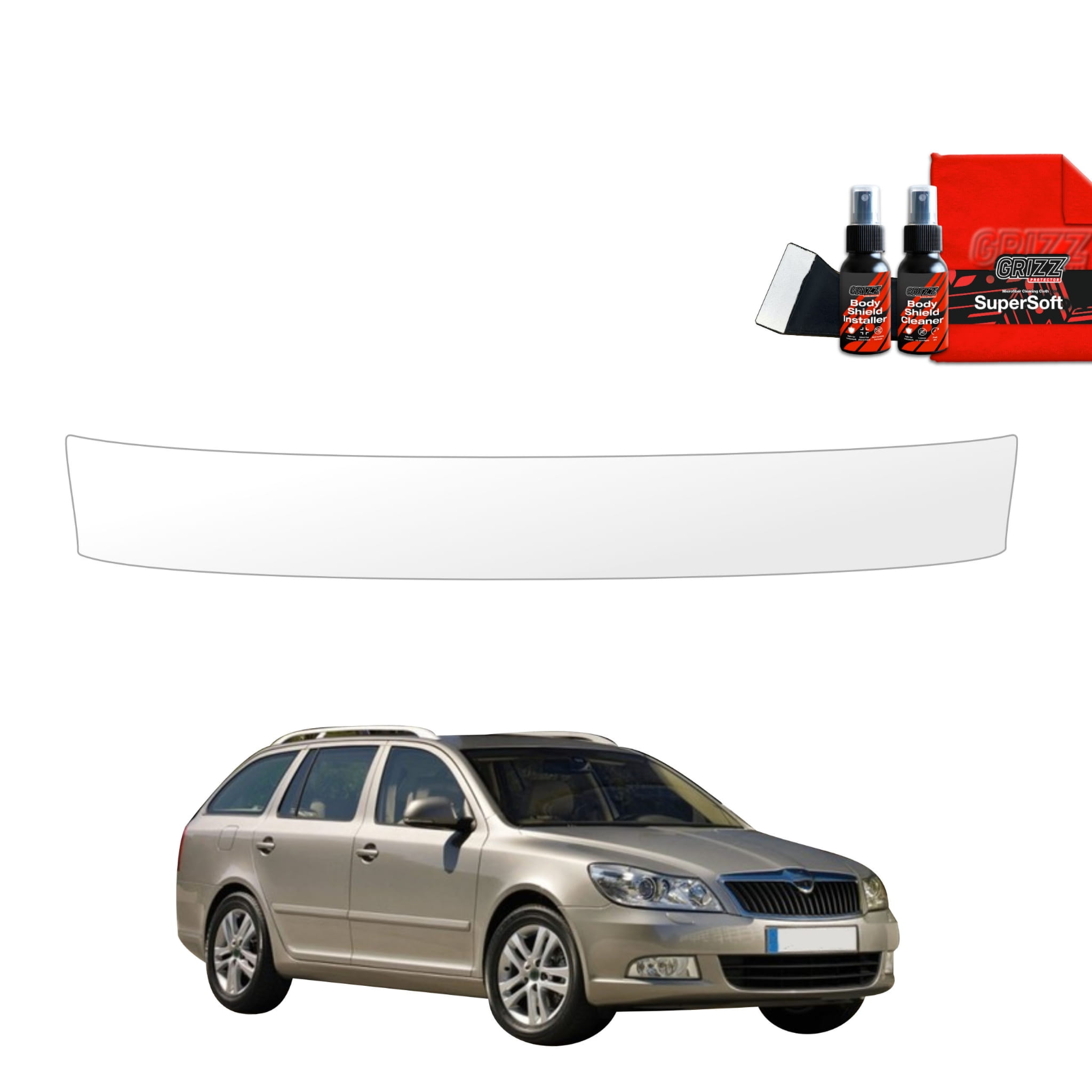 Folia ochronna na próg bagażnika Grizz Protector do Skoda Octavia 2 Kombi Facelifting (2008-2013)