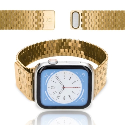 Image of Pasek ze stali nierdzewnej Bizon Strap Watch Titanium do Apple Watch 44/45/46/49mm, złoty