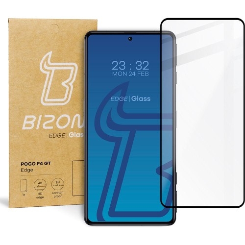 Image of Szkło hartowane Bizon Glass Edge do Xiaomi Poco F4 GT, czarne