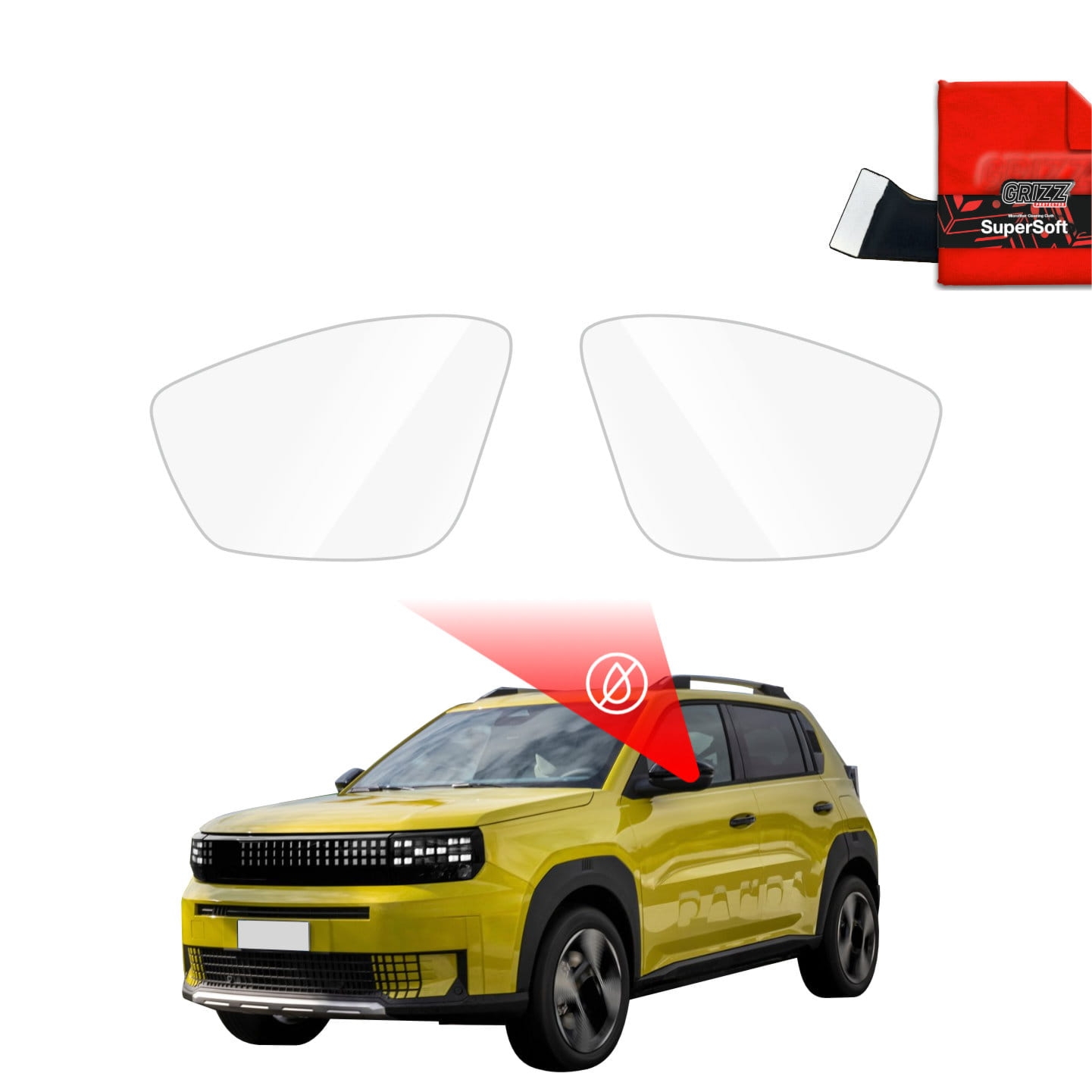 Folia przeciwdeszczowa Grizz Protector na lusterka do Fiat Grande Panda (2025-2026)